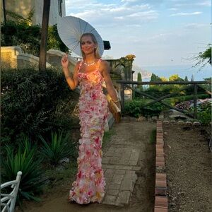 ASOS Floral Ruffle Maxi Dress